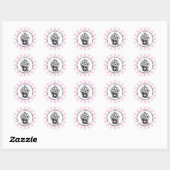 Moderne Poppin Valentijnsdag Ronde Sticker (Vel)