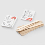 Moderne Poppy Red bruiloft programma Hand Fan Handwaaier (Niet-gemonteerd)