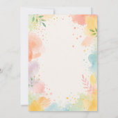 Moderne Popsicle Baby Shower | Kleurensplash Kaart (Achterkant)