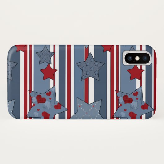 Moderne, populaire, patriottische Case-Mate iPhone case (Achterkant (horizontaal))