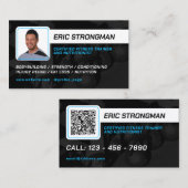 Moderne portretfoto van personal trainer visitekaartje (Voorkant / Achterkant)