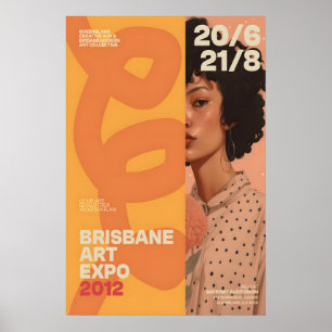 Moderne Portretkunstprint Brisbane Art Expo 2012 Poster