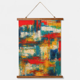 Moderne Portugese Abstracte Kleurblok Wandtapijt Hangend Wandkleed