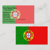 Moderne Portugese vlag Visitekaartje (Voorkant / Achterkant)