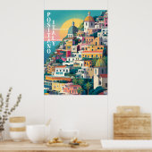 Moderne Positano Trave Poster (Keuken)