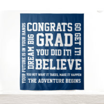 Moderne Positieve Aanmoedigende Blauwe Congrats Af