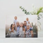 Moderne post Covid, eindelijk weer samengevoegd Fo Feestdagenkaart (Staand voorkant)