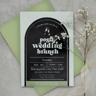 Moderne Post-Wedding Brunch uitnodiging