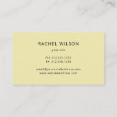 Moderne poster duotone blauw en geel naadloos visitekaartje (Achterkant)