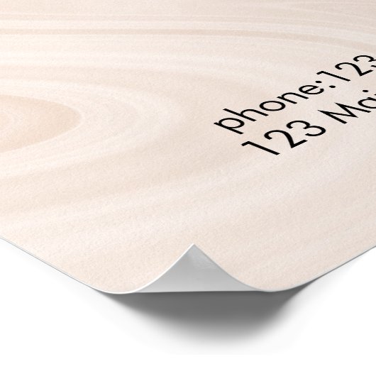 Moderne Poster in marmer Style Pricelist (Hoek)