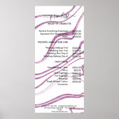 Moderne Poster in marmer Style Pricelist (Voorkant)