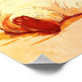 Moderne poster kunst kat drink (Hoek)