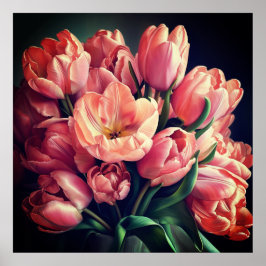 Moderne poster kunst print bloemen