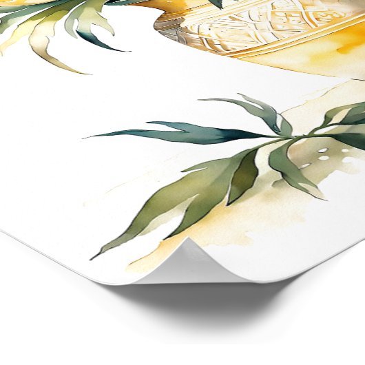 Moderne poster kunst print bloemen (Hoek)