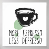 Moderne poster kunst print espresso (Voorkant)