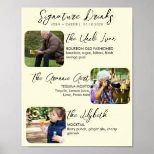 Moderne Poster Met Drie Foto's Van Signature Drank