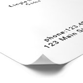 Moderne poster met prijslijst (Hoek)