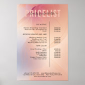 Moderne poster met prijslijst (Voorkant)