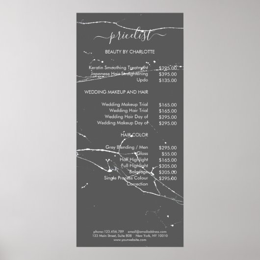 Moderne Poster met randelistische marmerstijl (Voorkant)