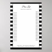 Moderne Poster met Strepen Salon Prijslijst (Voorkant)