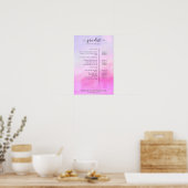 Moderne Poster met Waterkleuren Prijslijst (Keuken)