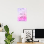 Moderne Poster met Waterkleuren Prijslijst (Thuiskantoor)