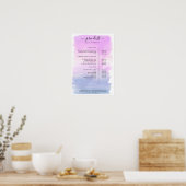Moderne Poster met Waterverf Prijslijst (Keuken)