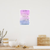 Moderne Poster met Waterverf Prijslijst (Keuken)