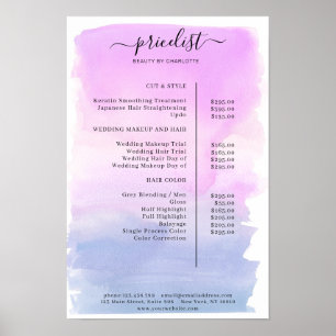 Moderne Poster met Waterverf Prijslijst