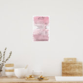 Moderne Poster met Waterverf Prijslijst (Keuken)