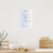 Moderne Poster met Waterverf Prijslijst (Keuken)