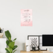 Moderne Poster met Waterverf Prijslijst (Thuiskantoor)