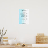 Moderne Poster met Waterverf Prijslijst (Keuken)