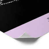 Moderne Poster met Zwarte Paarse Prijslijst (Hoek)