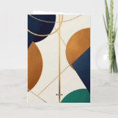 Moderne poster minimalistisch met overlappende dri folie wenskaart (Achterkant)