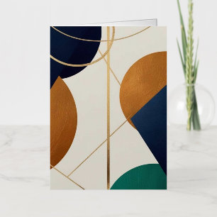 Moderne poster minimalistisch met overlappende dri folie wenskaart