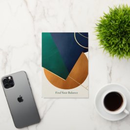 Moderne poster minimalistisch met overlappende dri folie wenskaart