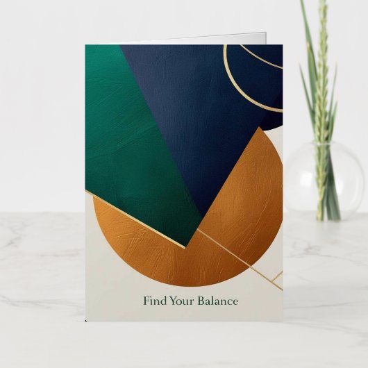 Moderne poster minimalistisch met overlappende dri folie wenskaart (Voorkant)