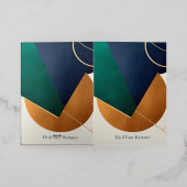 Moderne poster minimalistisch met overlappende dri folie wenskaart (Buiten Laag)