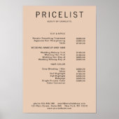 Moderne Poster prijslijst (Voorkant)