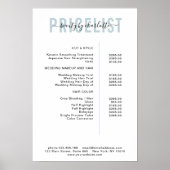 Moderne Poster prijslijst (Voorkant)