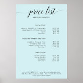 Moderne Poster prijslijst (Voorkant)