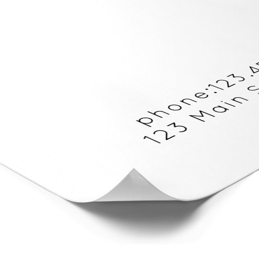 Moderne Poster prijslijst (Hoek)