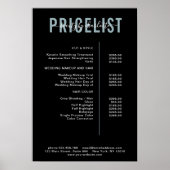 Moderne Poster prijslijst (Voorkant)