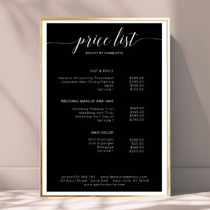 Moderne Poster prijslijst