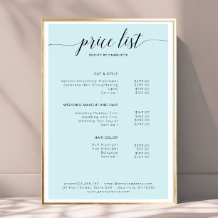 Moderne Poster prijslijst