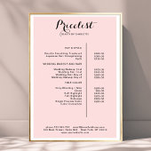 Moderne Poster prijslijst