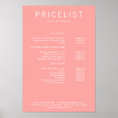 Moderne Poster prijslijst (Voorkant)