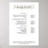 Moderne Poster prijslijst (Voorkant)
