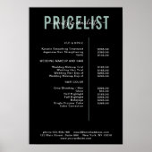Moderne Poster prijslijst (Voorkant)